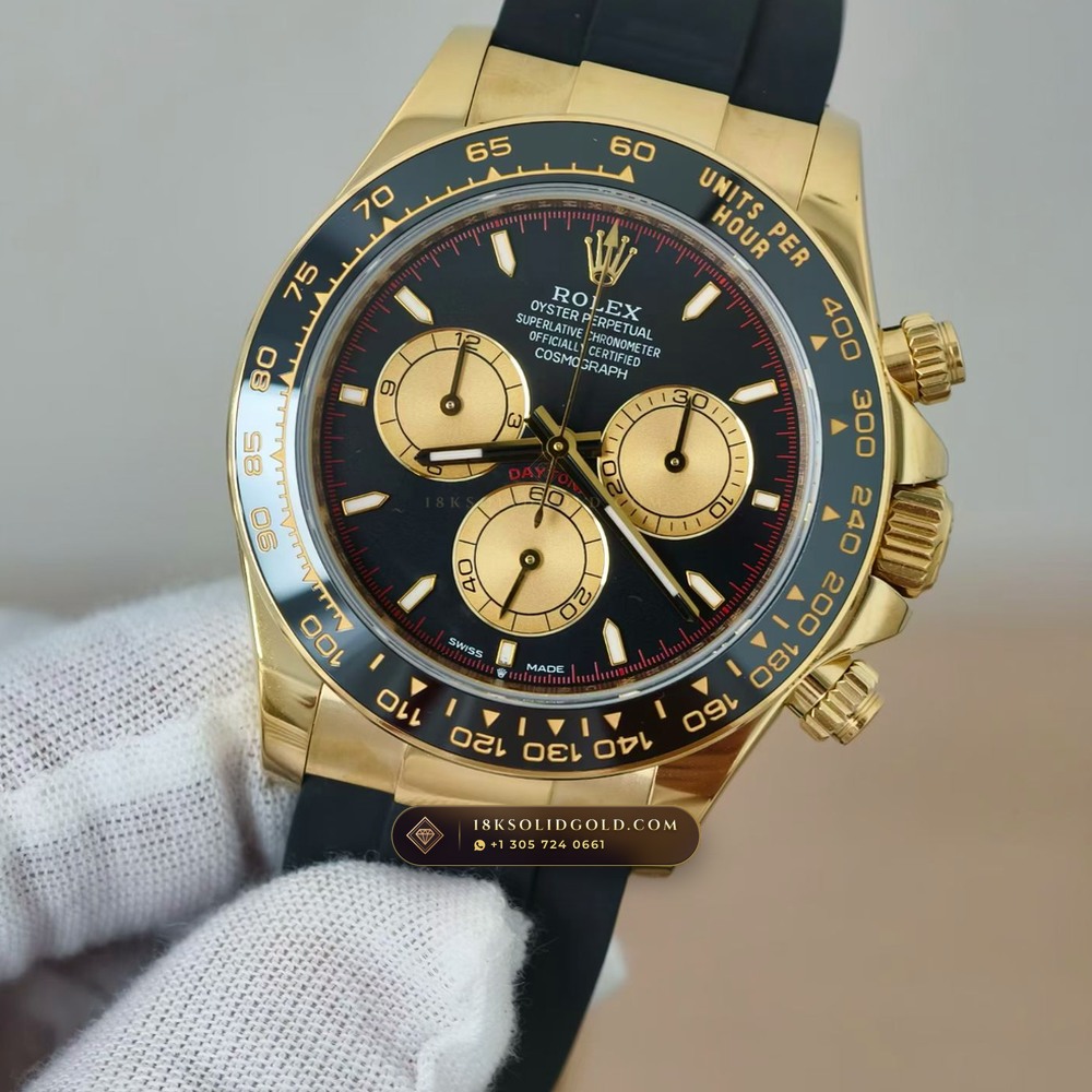 Rolex Cosmograph Daytona 18K Yellow Gold Free-Sprung Calibre Reference 126518LN — Hallmarked Edition angle 3
