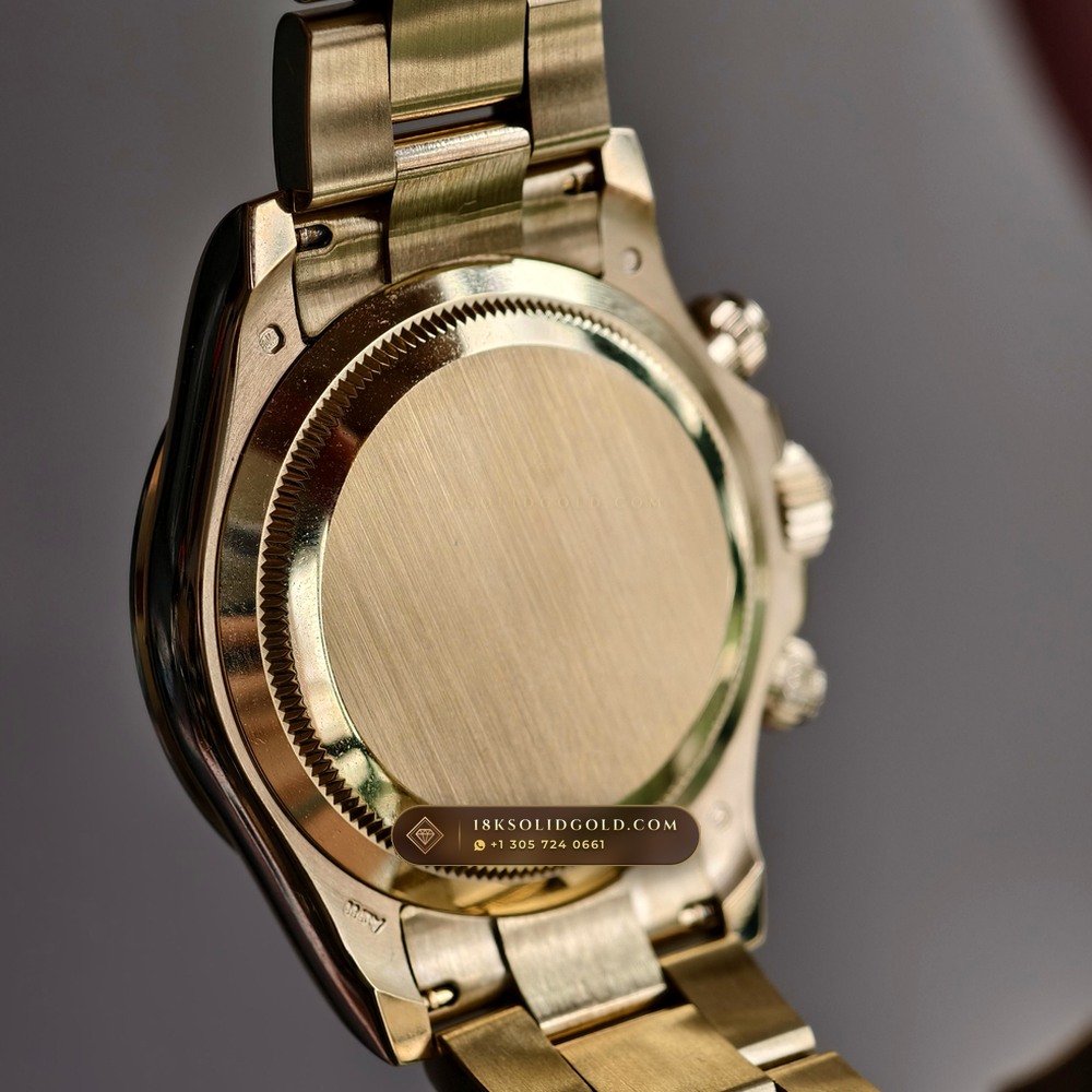 Rolex Cosmograph Daytona 18K Yellow Gold Reference 116528 — Hallmarked Edition — Studio Gallery Plate VII in 18K Yellow Gold Au750 (216.2g Verified Mass, Rolex Manufacture Cal. 4130 - 72h Power Reserve)