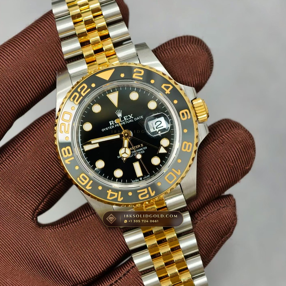Rolex GMT-Master II Guinness / Zombie Grey & Black Cerachrom Reference 126713GRNR — Salon Edition angle 2