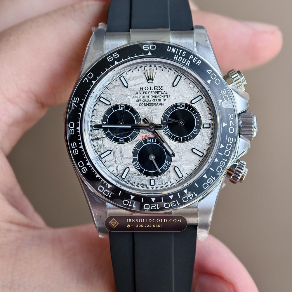 Rolex Cosmograph Daytona Gibeon Meteorite Dial 18K White Gold Reference 126519LN — Hallmarked Edition