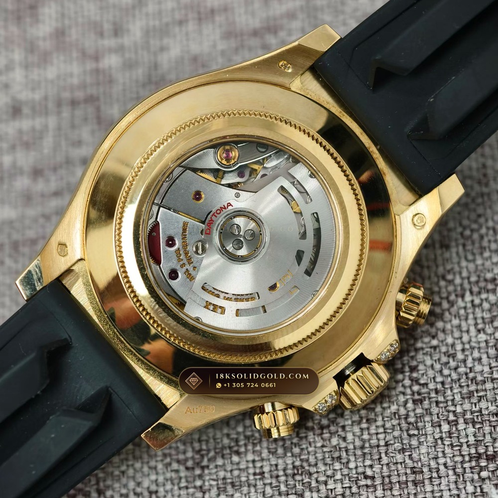 Rolex Cosmograph Daytona Baguette Diamond Edition 18K Yellow Gold Reference 116588TBR — Hallmarked Edition — Studio Gallery Plate VIII in 18K Yellow Gold Au750 (160.4g Verified Mass, Rolex Manufacture Cal. 4130 - 72h Power Reserve)