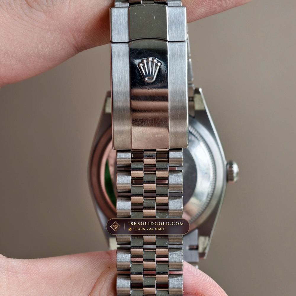 Rolex Datejust 36 Graduated Royal Blue Sunburst Dial Reference 126231 — Salon Edition — Studio Gallery Plate VIII in 18K Gold & 904L Oystersteel Rolesor (130.7g Verified Mass, Rolex Manufacture Cal. 3235 - 70h Power Reserve)