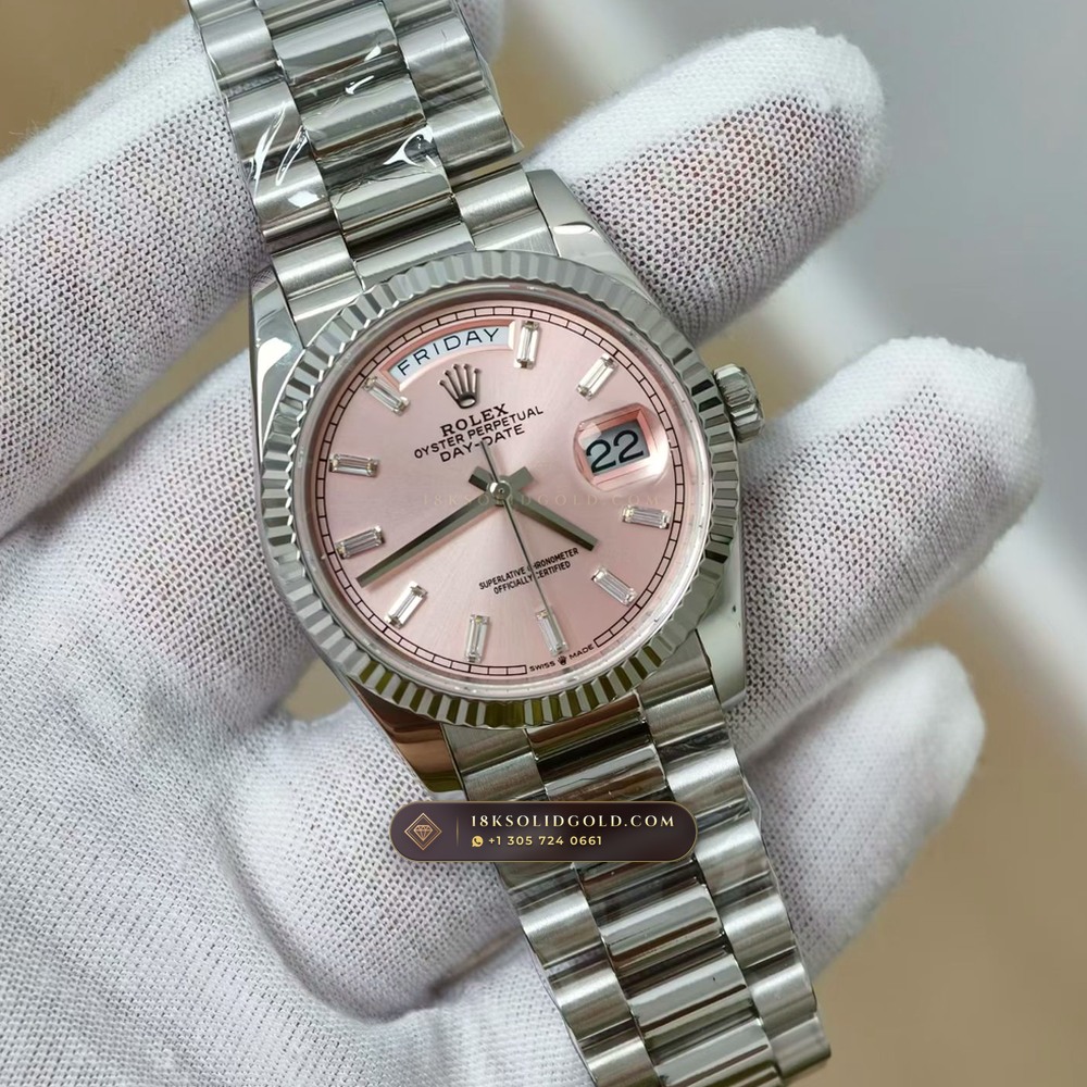 Rolex Day-Date 36 18K White Gold Reference 128239 — Hallmarked Edition angle 2