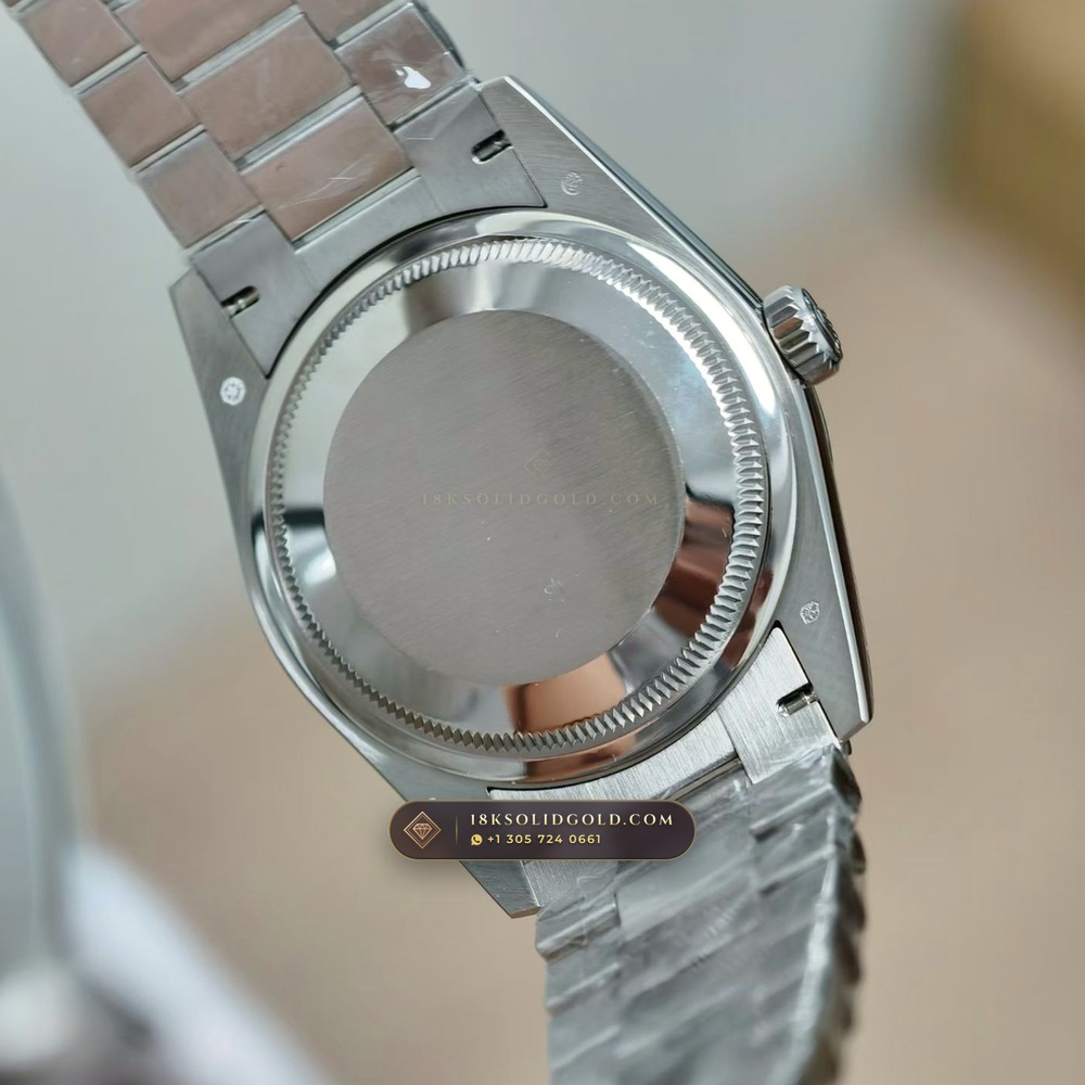 Rolex Day-Date 36 18K White Gold Reference 128239 — Hallmarked Edition — Studio Gallery Plate VIII in 18K White Gold Au750 (183.4g Verified Mass, Rolex Manufacture Cal. 3255 - 70h Power Reserve)