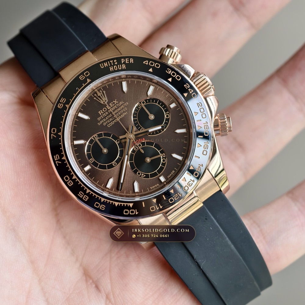 Rolex Cosmograph Daytona 18K Everose Gold Reference 126515LN — Hallmarked Edition angle 2