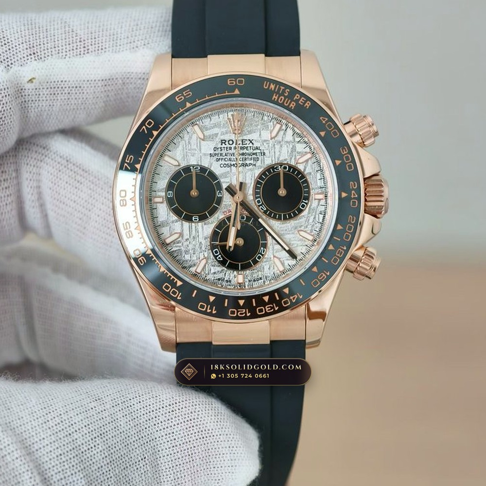 Rolex Cosmograph Daytona Gibeon Meteorite Dial & Oysterflex 18K Everose Gold Reference 126515LN — Hallmarked Edition