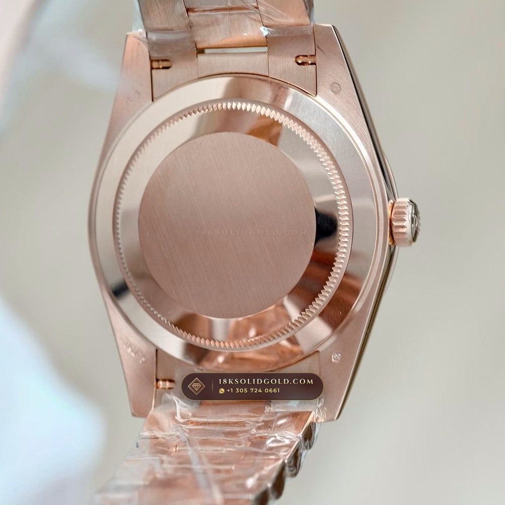 Rolex Day-Date 40 18K Everose Gold Reference 228235 — Hallmarked Edition — Studio Gallery Plate VII in 18K Rose Gold Au750 (210.2g Verified Mass, Rolex Manufacture Cal. 3255 - 70h Power Reserve)
