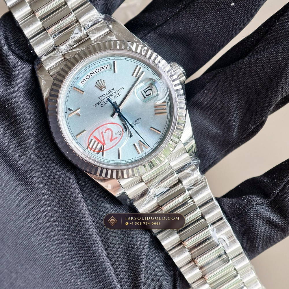 Rolex Day-Date 40 950 Platinum Reference 228236 — Hallmarked Edition angle 2