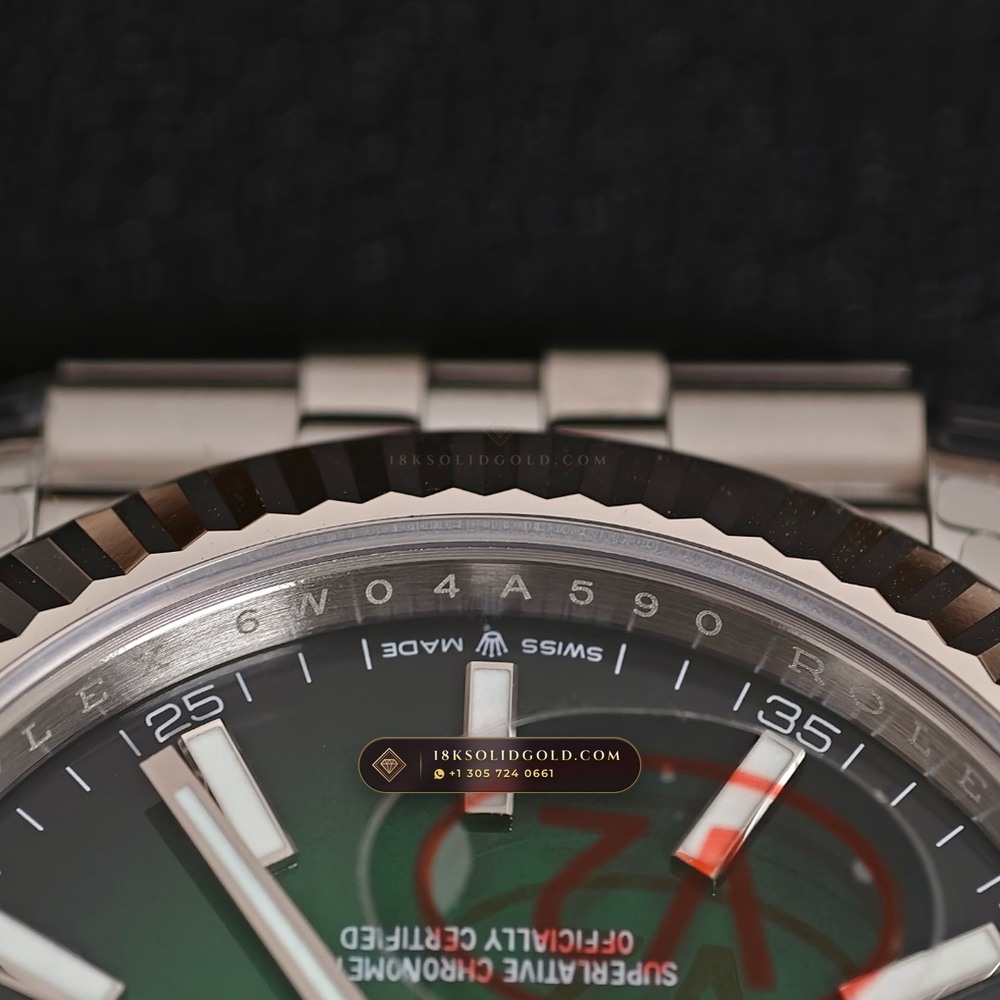Rolex Datejust 41 Graduated Green Ombre Sunray Dial Reference 126334 — Salon Edition — Studio Gallery Plate X in 904L Stainless Steel Custom Architecture (136.7g Verified Mass, Rolex Manufacture Cal. 3235 - 70h Power Reserve)