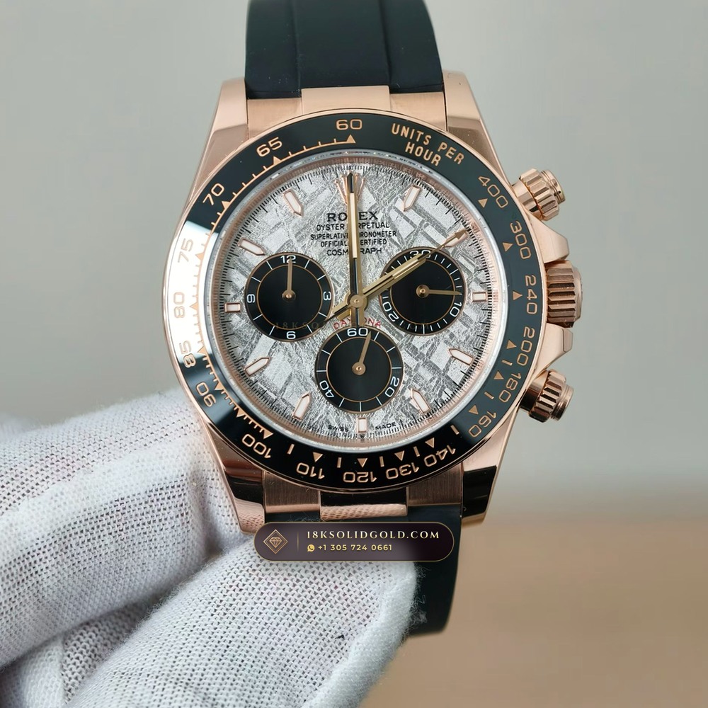 Rolex Cosmograph Daytona Gibeon Meteorite Dial 18K Everose Gold Reference 126515 — Hallmarked Edition
