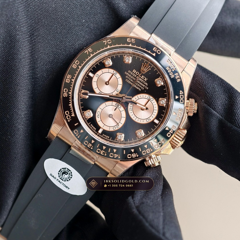 Rolex Cosmograph Daytona 18K Everose Gold Deep Crystal Optics Reference 126515LN — Hallmarked Edition angle 2