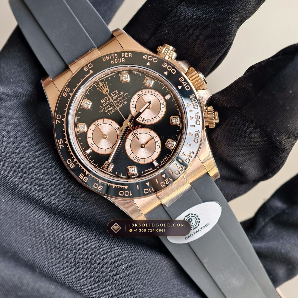 Rolex Cosmograph Daytona 18K Everose Gold Deep Crystal Optics Reference 126515LN — Hallmarked Edition angle 3