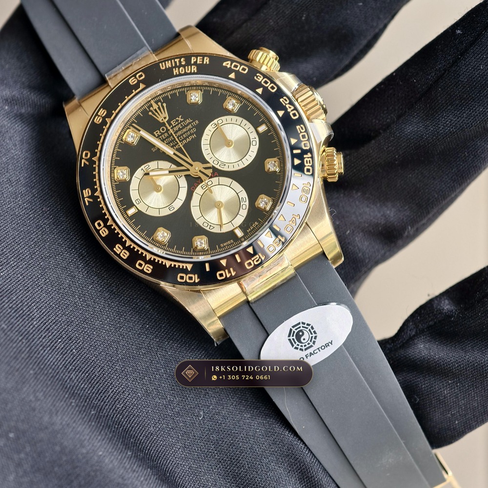 Rolex Cosmograph Daytona 18K Yellow Gold Reference 116518LN — Hallmarked Edition angle 2