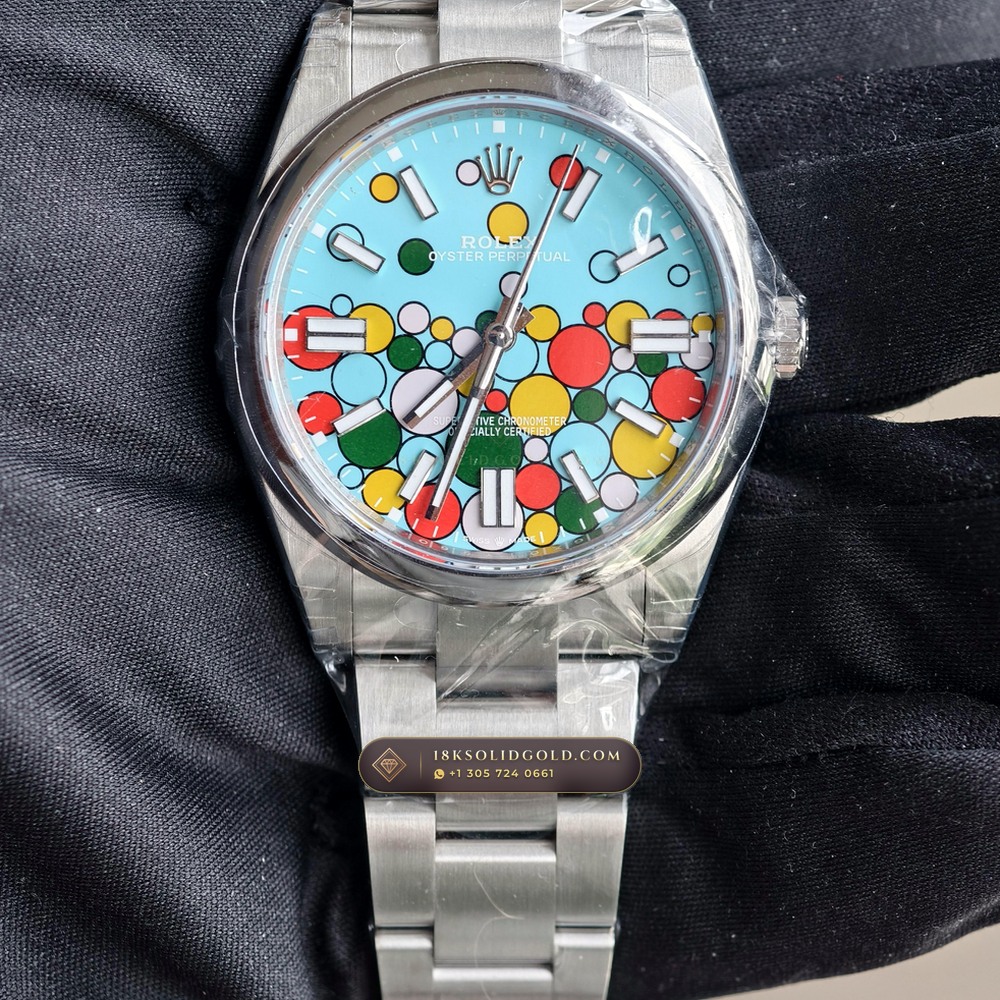 Rolex Oyster Perpetual 41 Celebration Turquoise Motif Dial Reference 124300 — Salon Edition