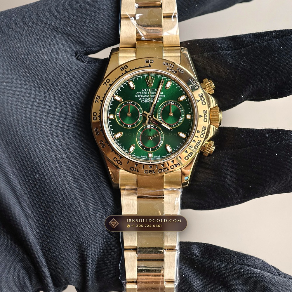 Rolex Cosmograph Daytona 18K Yellow Gold Reference 116508 — Hallmarked Edition angle 2