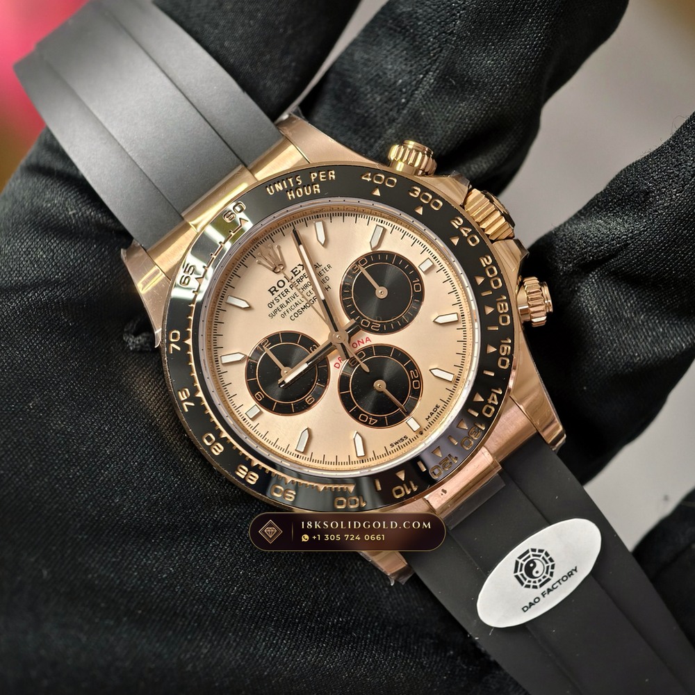 Rolex Cosmograph Daytona 18K Everose Gold Geneva Atelier Spec Reference 126515LN — Hallmarked Edition angle 2