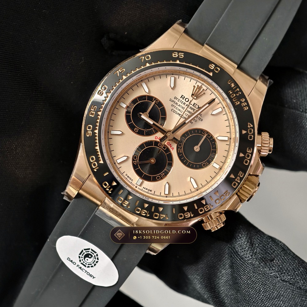 Rolex Cosmograph Daytona 18K Everose Gold Geneva Atelier Spec Reference 126515LN — Hallmarked Edition angle 3