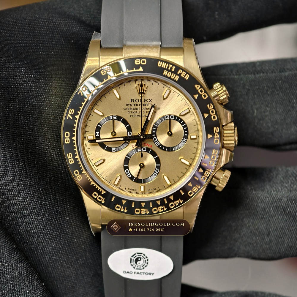 Rolex Cosmograph Daytona 18K Yellow Gold Deep Crystal Optics Reference 126518LN — Hallmarked Edition