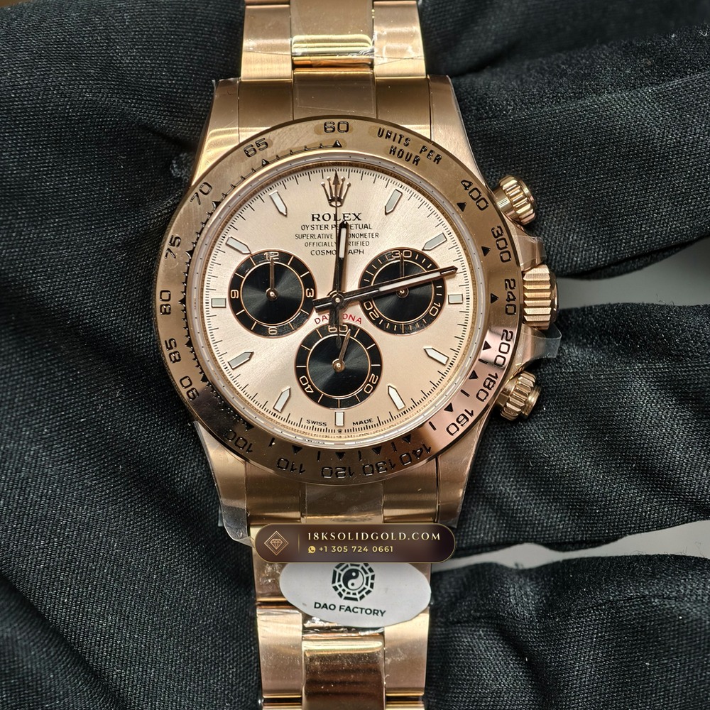 Rolex Cosmograph Daytona 18K Everose Gold Deep Crystal Optics Reference 126505 — Hallmarked Edition