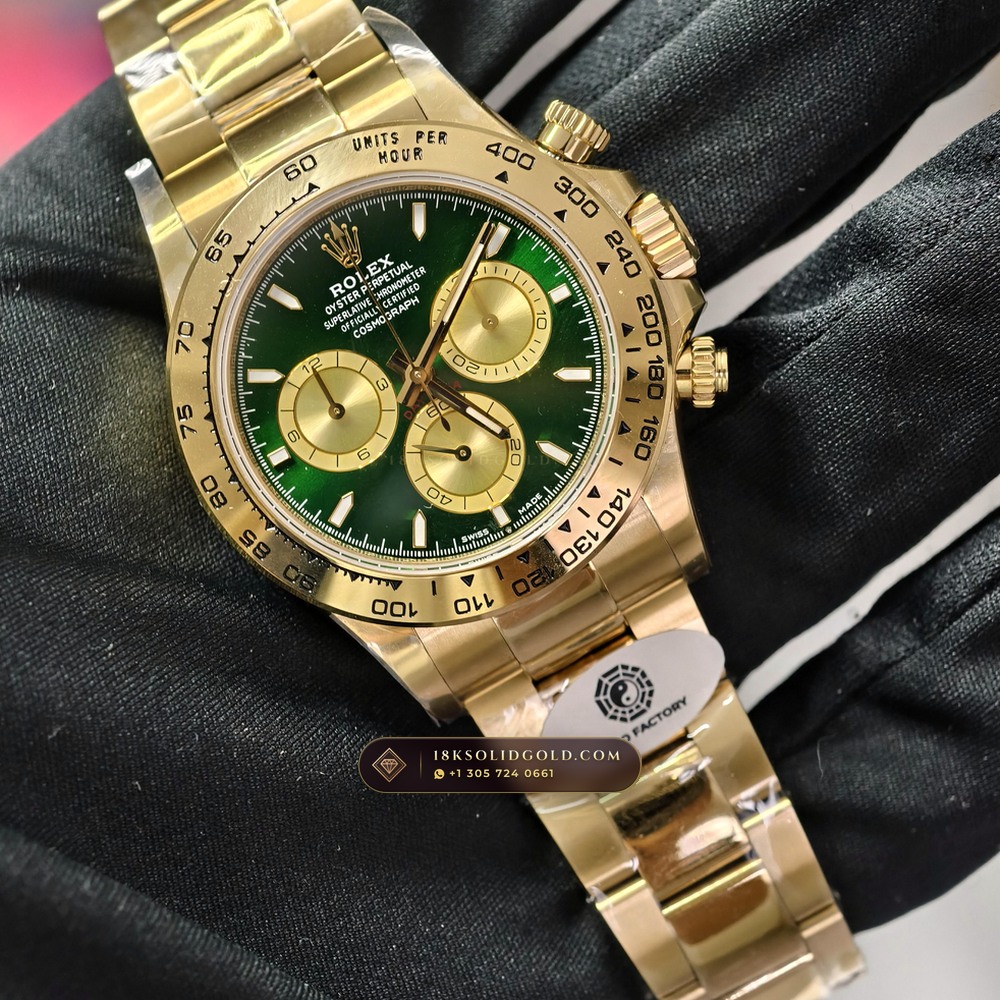 Rolex Cosmograph Daytona 18K Yellow Gold Deep Crystal Optics Reference 126508 — Hallmarked Edition angle 2
