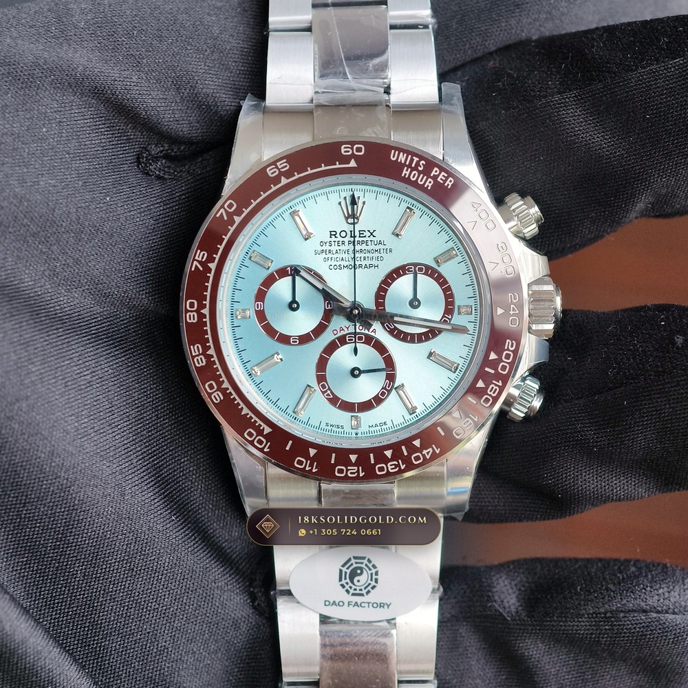 Rolex Cosmograph Daytona Platona Ice-Blue Dial 950 Platinum Reference 126506 — Hallmarked Edition