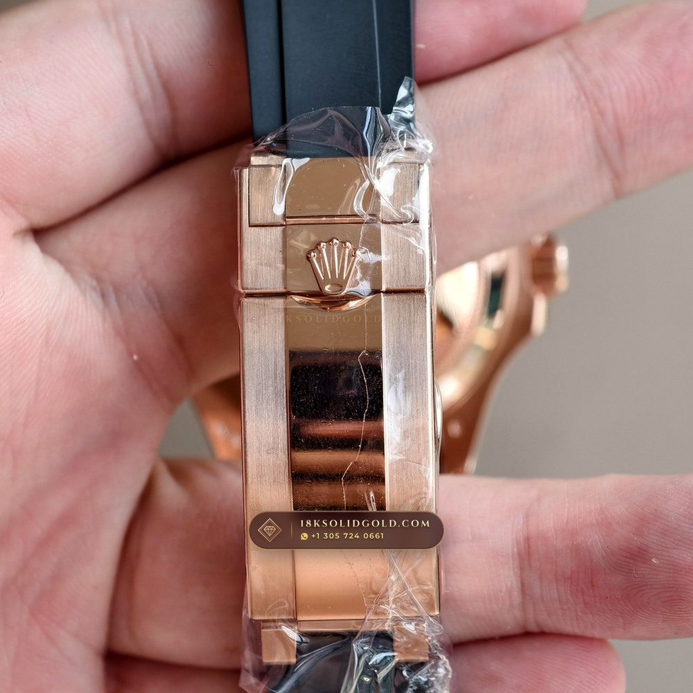 Rolex Yacht-Master 40 Matte Black Cerachrom & Oysterflex 18K Everose Gold Reference 126655 — Hallmarked Edition — Studio Gallery Plate VII in 18K Rose Gold Au750 (153.9g Verified Mass, Rolex Manufacture Cal. 3235 - 70h Power Reserve)