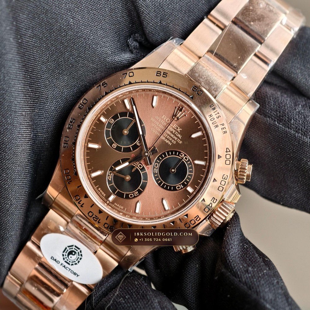 Rolex Cosmograph Daytona 18K Everose Gold Chronometer Regulated Spec Reference 126505 — Hallmarked Edition angle 3