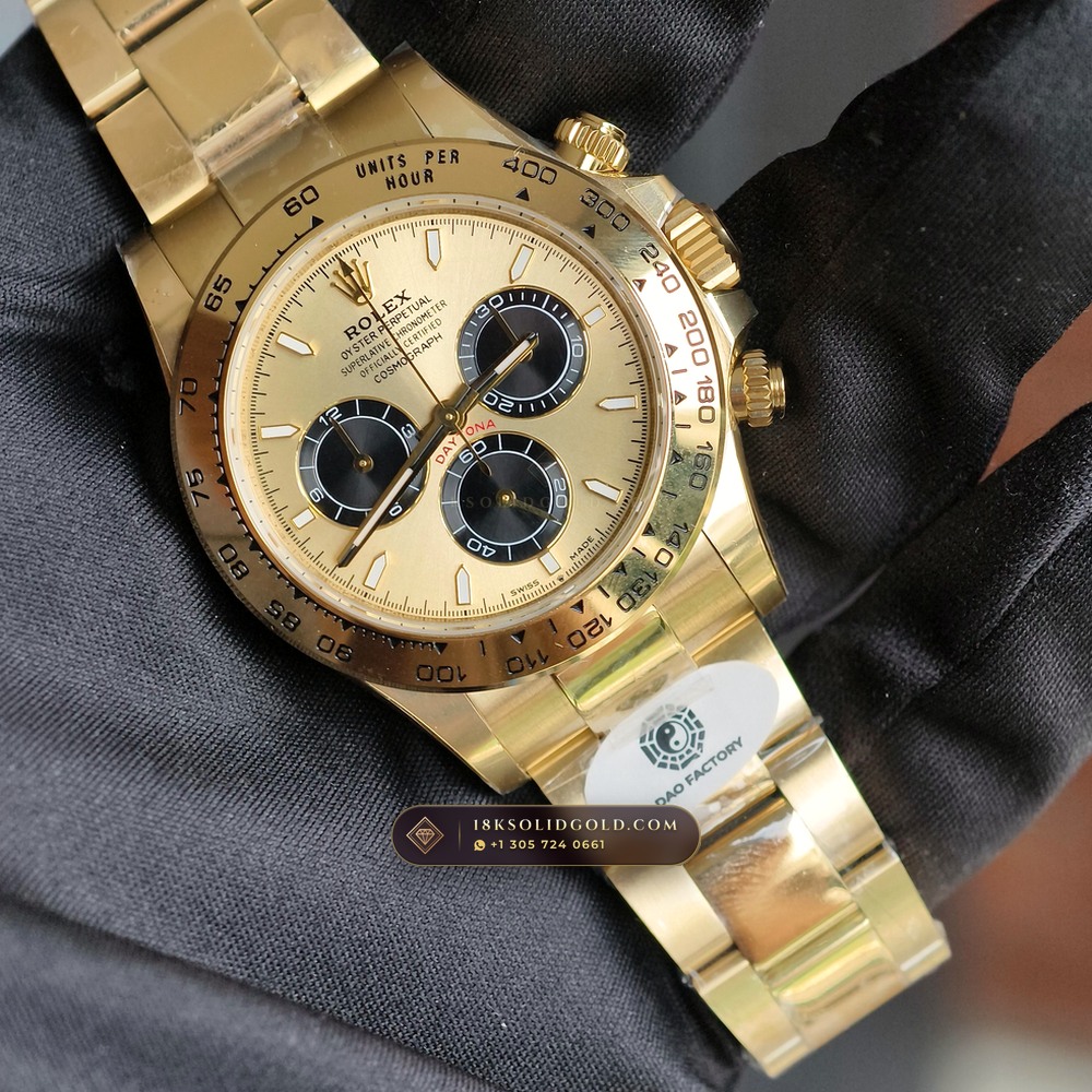 Rolex Cosmograph Daytona 18K Yellow Gold Chronometer Regulated Spec Reference 126508 — Hallmarked Edition angle 2