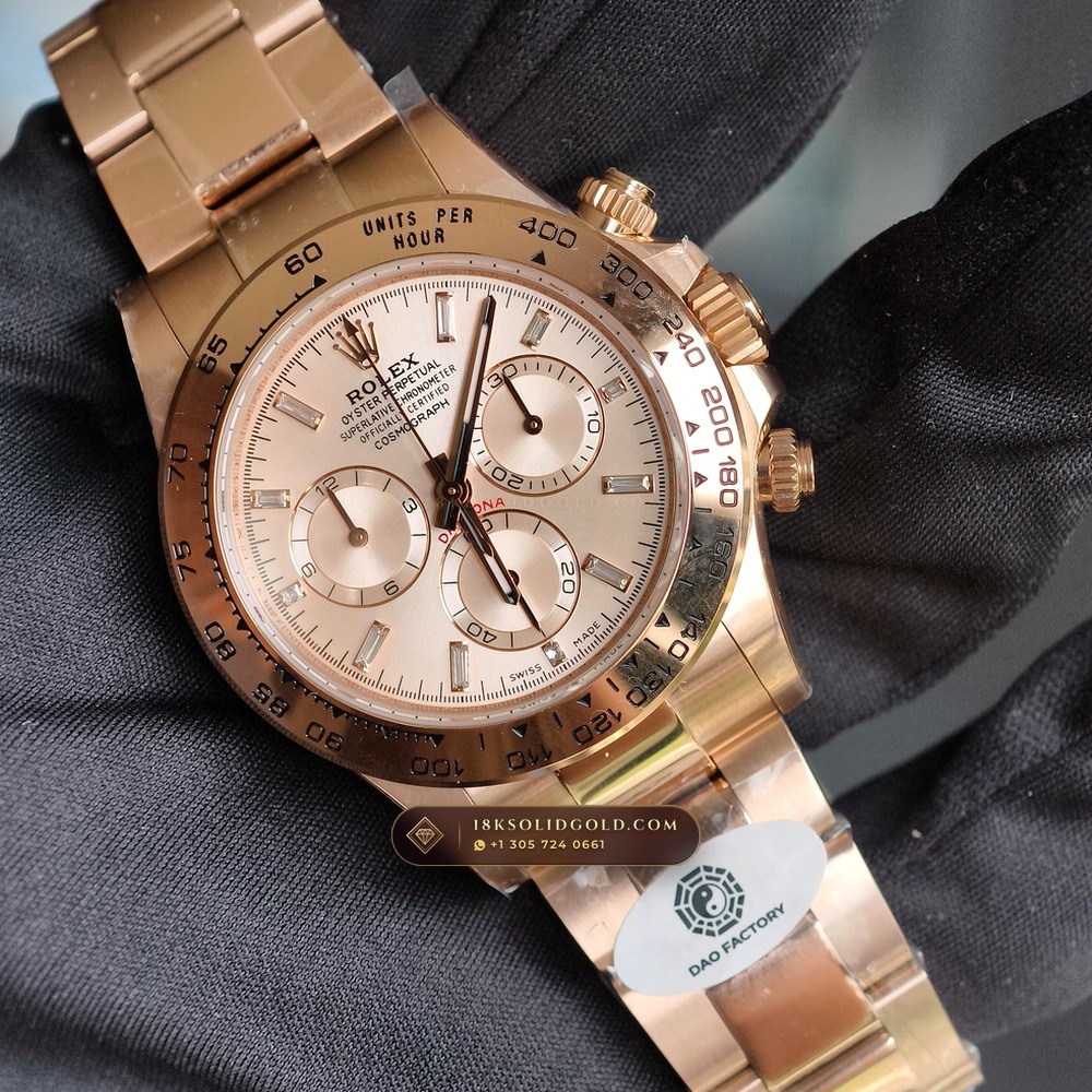 Rolex Cosmograph Daytona 18K Everose Gold Geneva Atelier Spec Reference 116505 — Hallmarked Edition angle 2