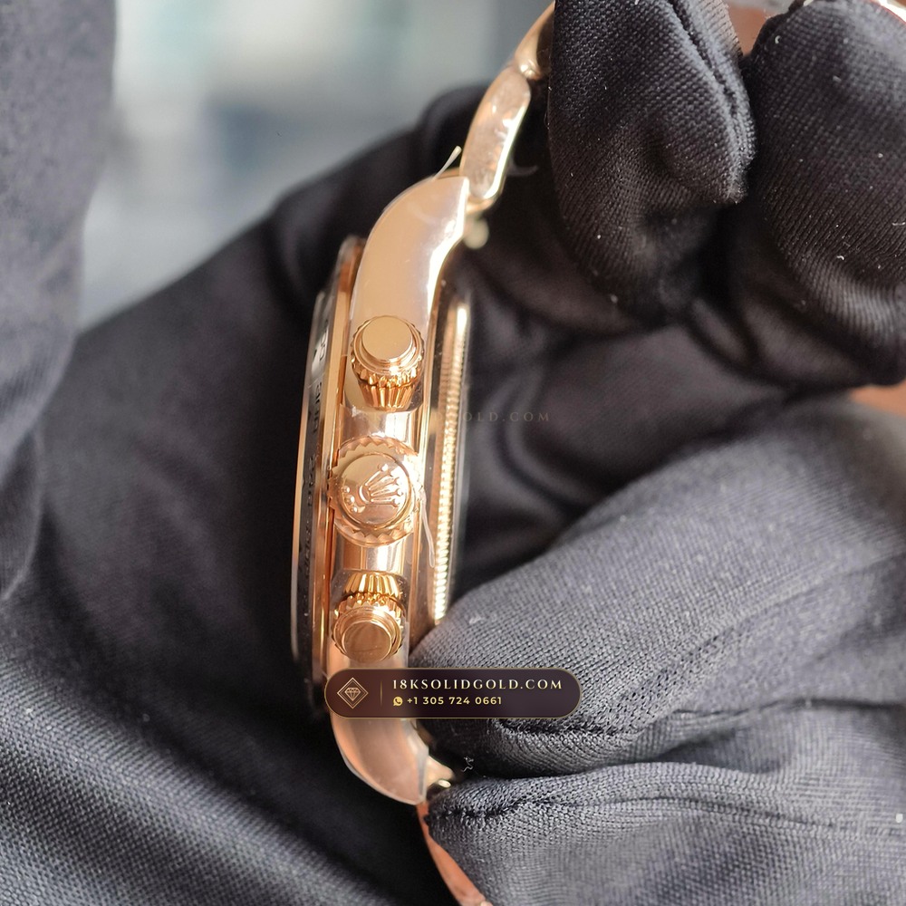 Rolex Cosmograph Daytona 18K Everose Gold Geneva Atelier Spec Reference 116505 — Hallmarked Edition — Studio Gallery Plate VII in 18K Rose Gold Au750 (216.6g Verified Mass, Rolex Manufacture Cal. 4130 - 72h Power Reserve)