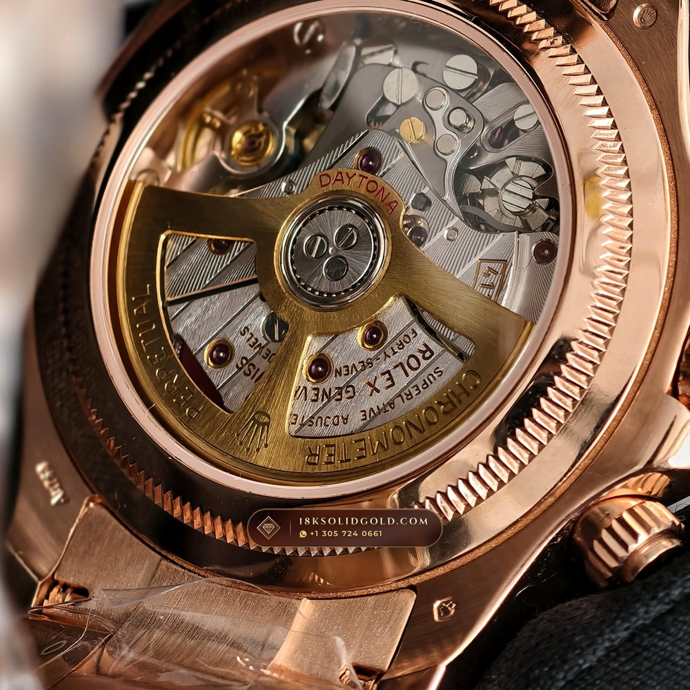 Rolex Cosmograph Daytona Le Mans 100th Anniversary 18K Everose Gold Deep Crystal Optics Reference 126525LN — Hallmarked Edition — Studio Gallery Plate VII in 18K Rose Gold Au750 (216.1g Verified Mass, Rolex Manufacture Cal. 4132 - 24h Le Mans)