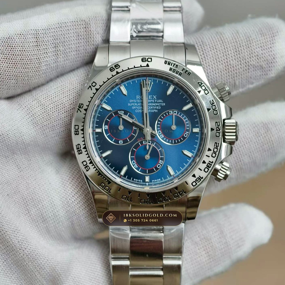 Rolex Cosmograph Daytona 18K White Gold Hand-Chamfered Bevel Spec Reference 126509 — Hallmarked Edition