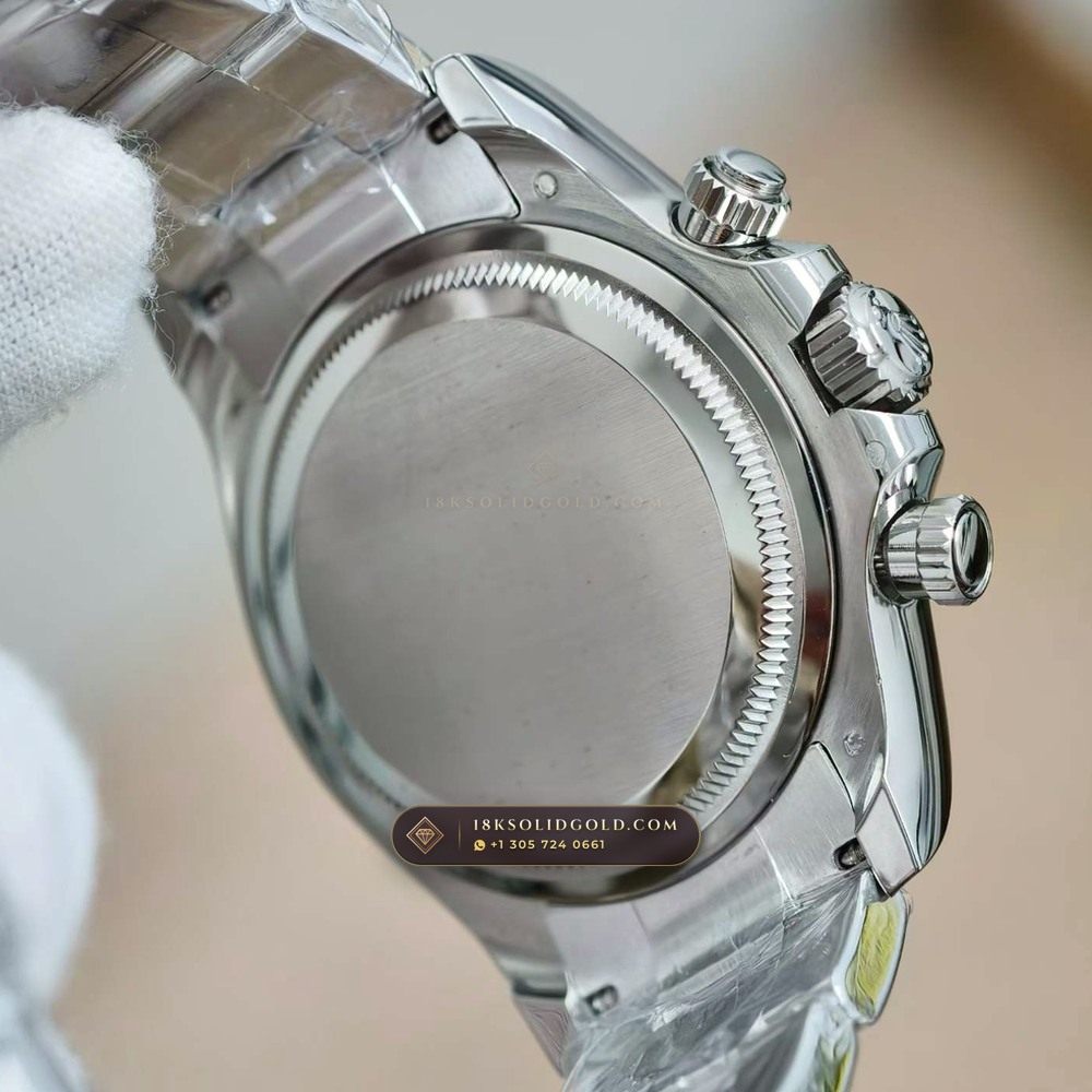 Rolex Cosmograph Daytona 18K White Gold Hand-Chamfered Bevel Spec Reference 126509 — Hallmarked Edition — Studio Gallery Plate VIII in 18K White Gold Au750 (216.9g Verified Mass, Rolex Manufacture Cal. 4131 - 72h Power Reserve)