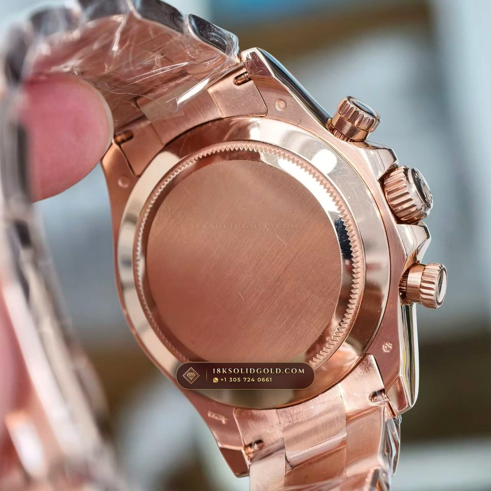Rolex Cosmograph Daytona 18K Everose Gold Deep Crystal Optics Reference 116505 — Hallmarked Edition — Studio Gallery Plate VIII in 18K Rose Gold Au750 (216.8g Verified Mass, Rolex Manufacture Cal. 4130 - 72h Power Reserve)