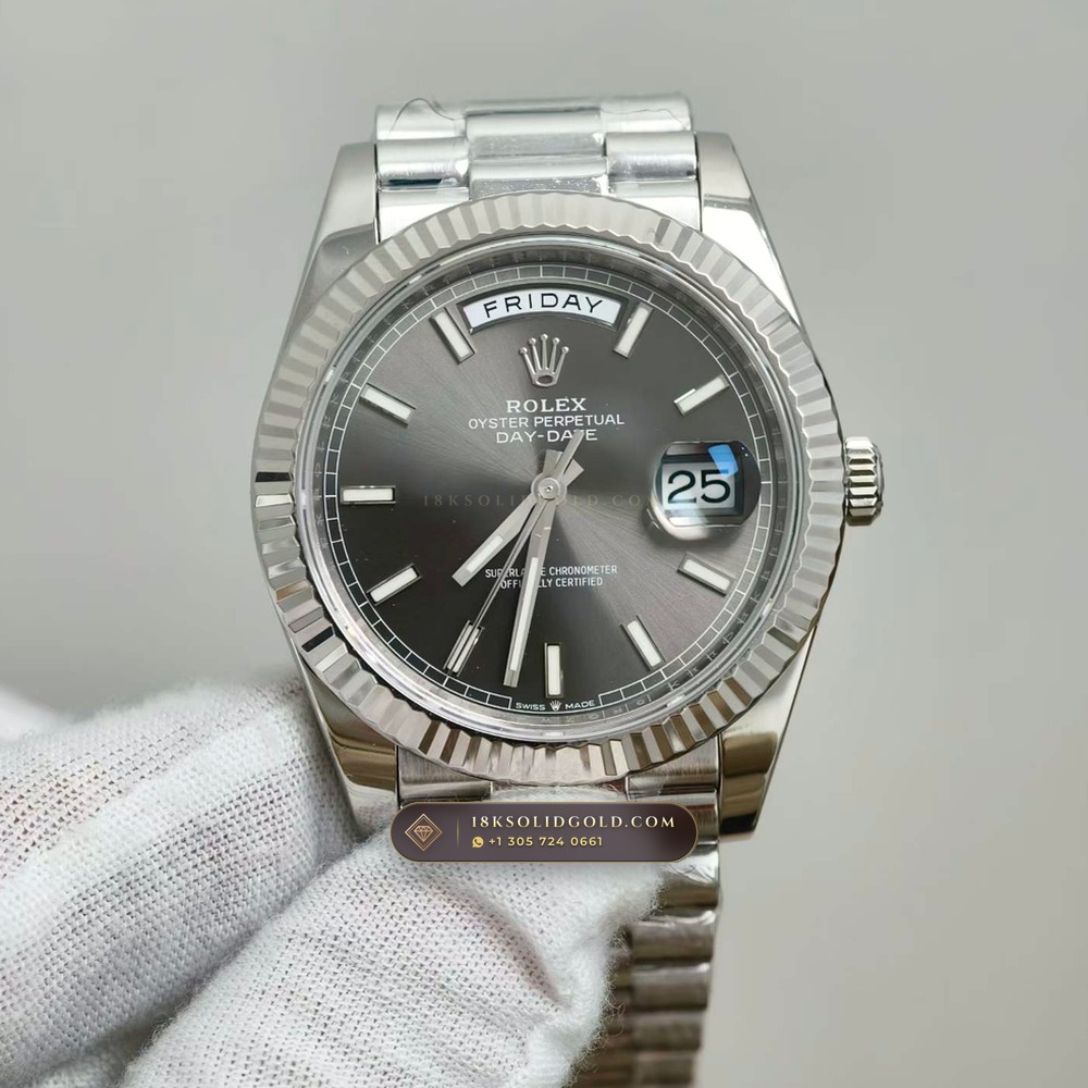 Rolex Day-Date 40 18K White Gold Reference 228239 — Hallmarked Edition