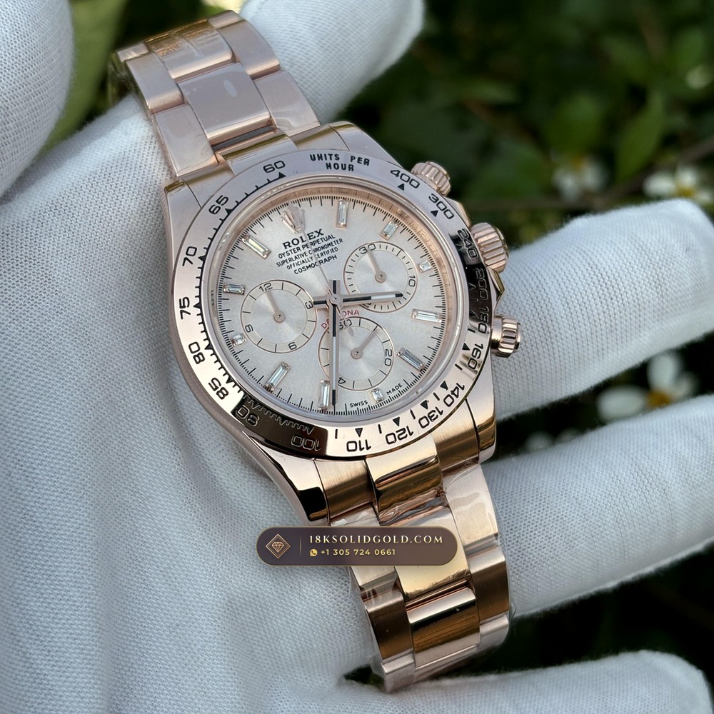 Rolex Cosmograph Daytona 18K Everose Gold Chronometer Regulated Spec Reference 116505 — Hallmarked Edition angle 3