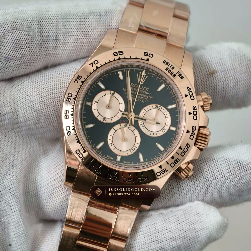 Rolex Cosmograph Daytona 18K Everose Gold Geneva Atelier Spec Reference 126505 — Hallmarked Edition angle 2