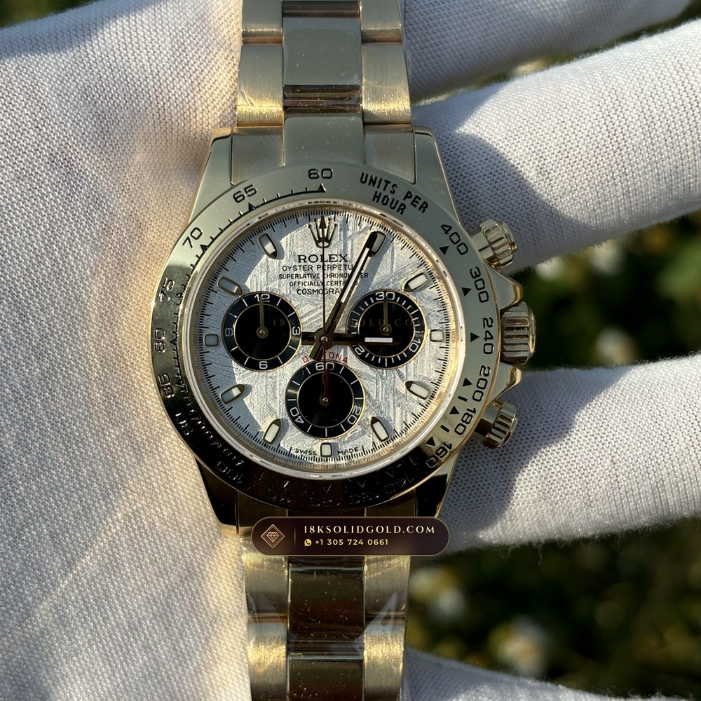 Rolex Cosmograph Daytona Gibeon Meteorite Dial 18K Yellow Gold Reference 116508 — Hallmarked Edition