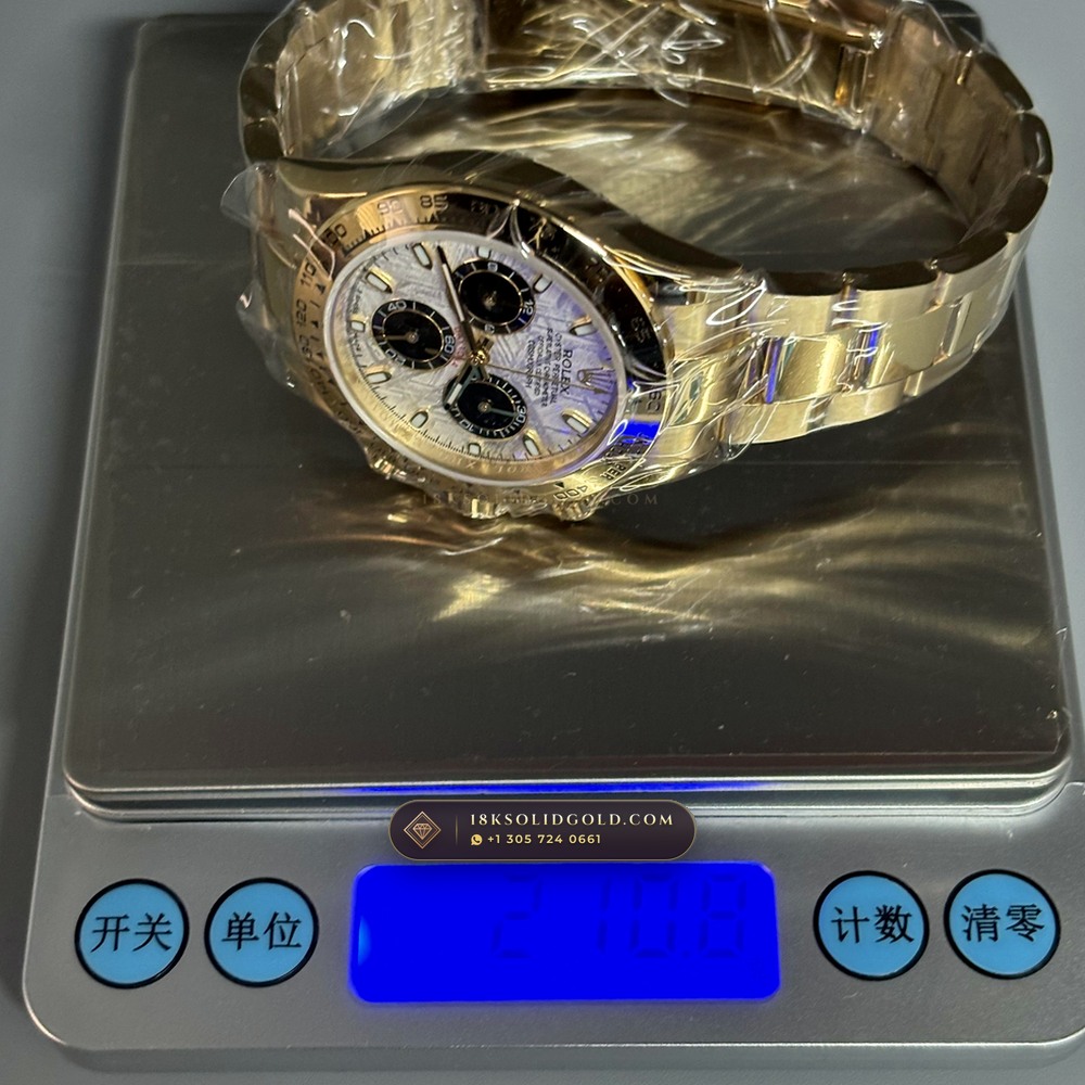 Rolex Cosmograph Daytona Gibeon Meteorite Dial 18K Yellow Gold Reference 116508 — Hallmarked Edition — Studio Gallery Plate VII in 18K Yellow Gold Au750 (216.2g Verified Mass, Rolex Manufacture Cal. 4130 - 72h Power Reserve)