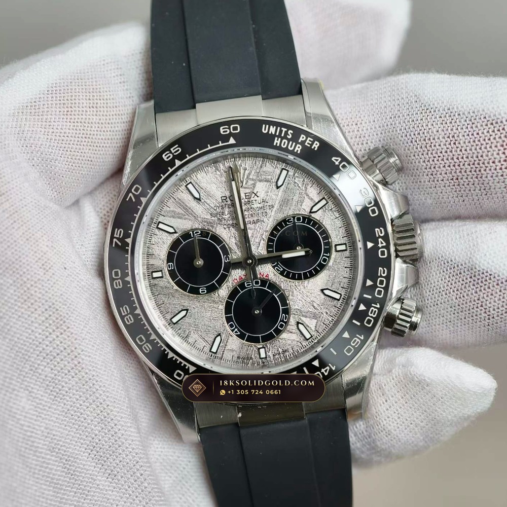 Rolex Cosmograph Daytona Gibeon Meteorite Dial 18K White Gold Chronometer Regulated Spec Reference 126519LN — Hallmarked Edition