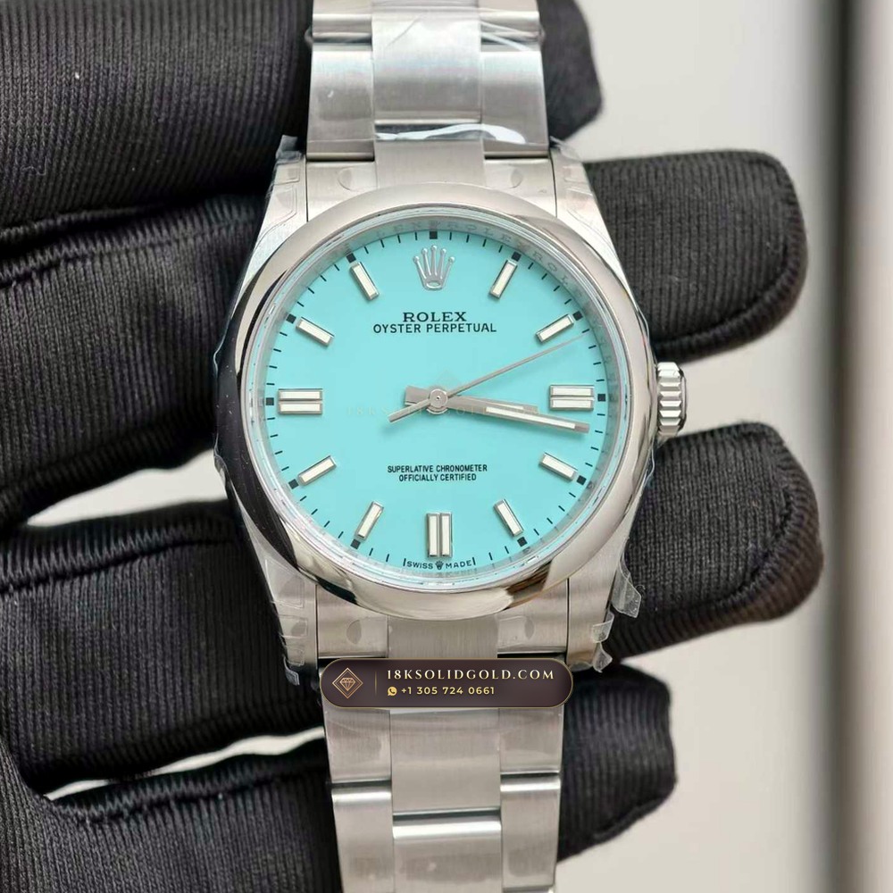 Rolex Oyster Perpetual 36 Tiffany Turquoise Lacquer Dial Reference 126000 — Salon Edition