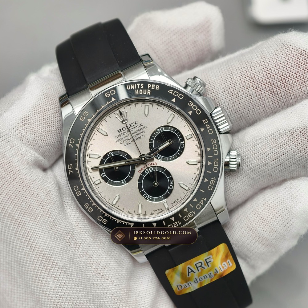 Rolex Cosmograph Daytona Ghost Slate Grey Dial 18K White Gold Reference 126519LN — Hallmarked Edition angle 2