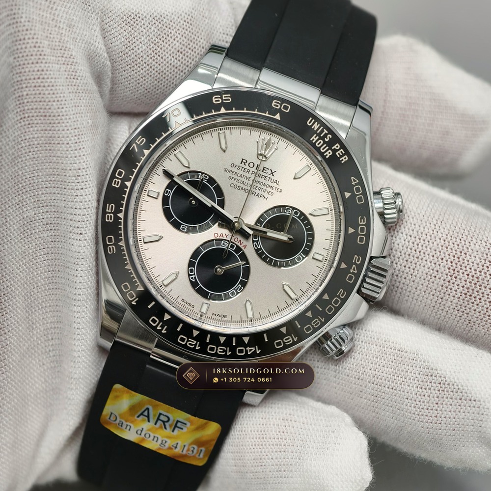 Rolex Cosmograph Daytona Ghost Slate Grey Dial 18K White Gold Reference 126519LN — Hallmarked Edition angle 3