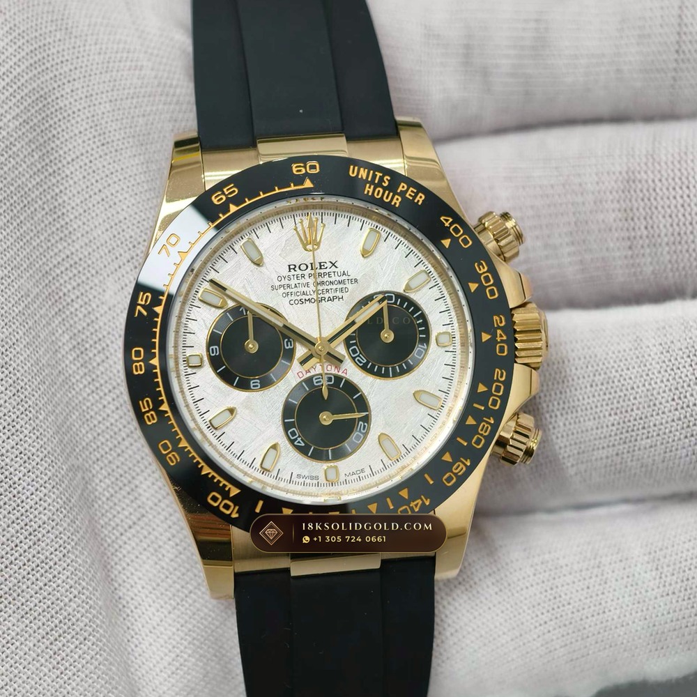 Rolex Cosmograph Daytona Gibeon Meteorite Dial 18K Yellow Gold Reference 116518 — Hallmarked Edition