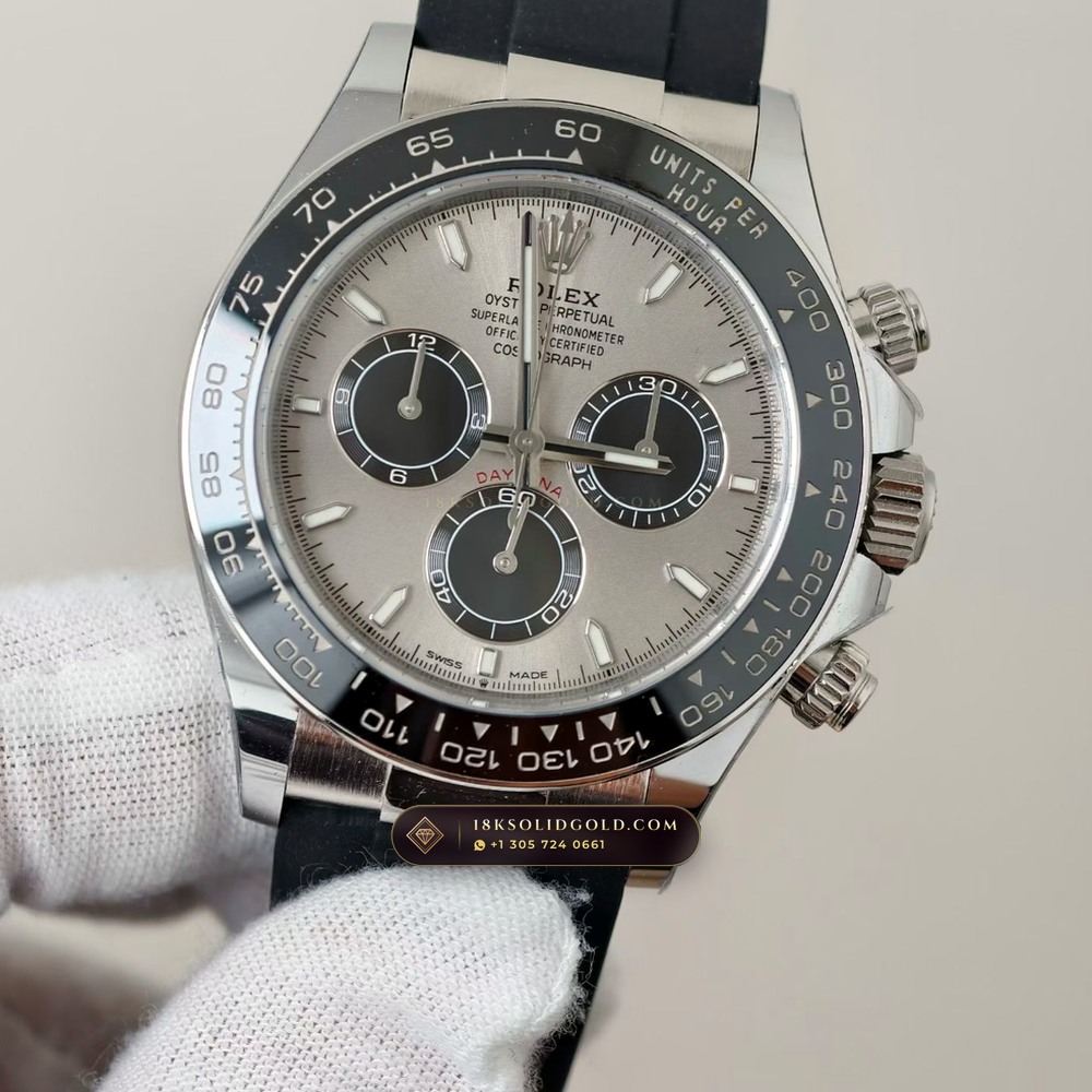 Rolex Cosmograph Daytona 18K White Gold Reference 126519LN — Hallmarked Edition angle 3