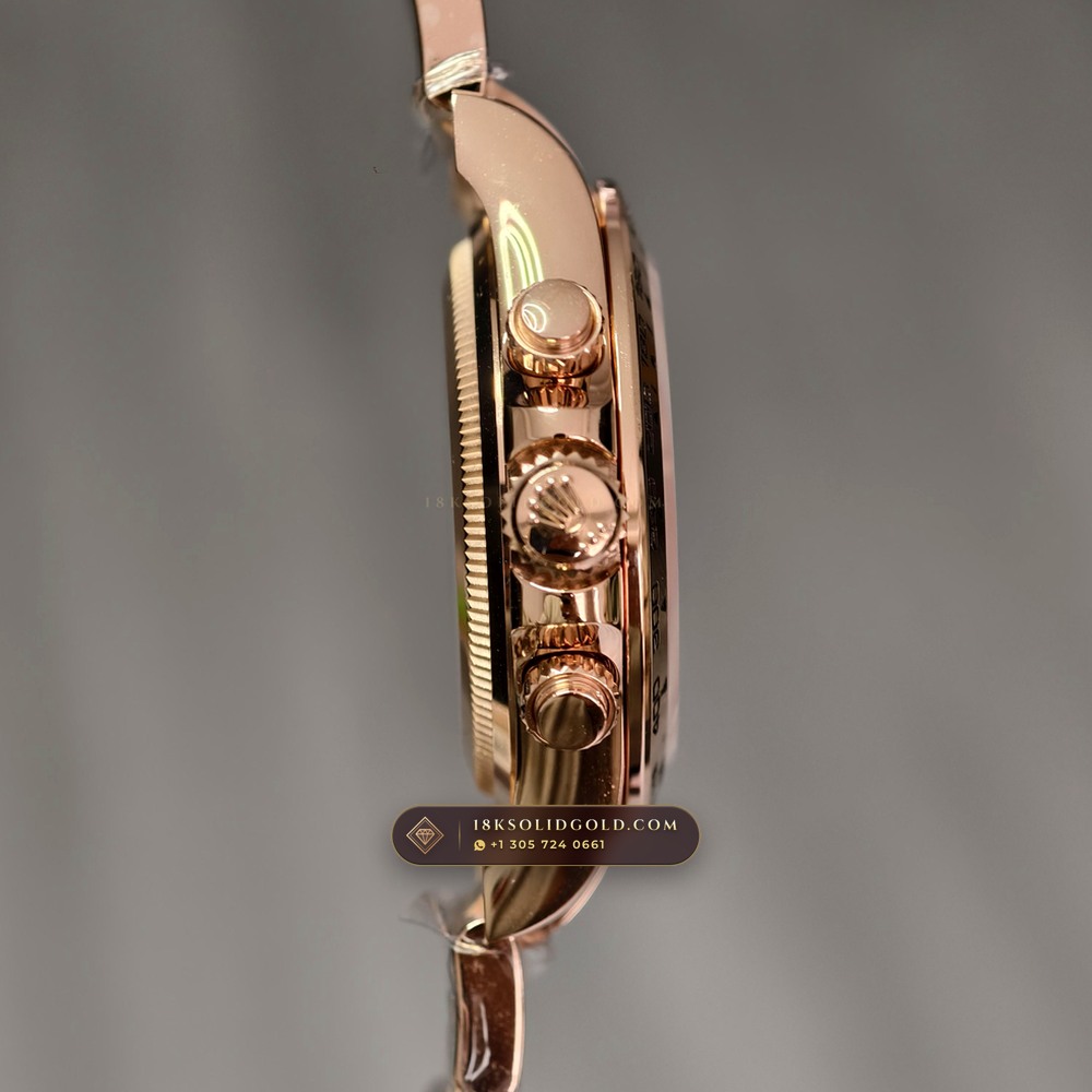 Rolex Cosmograph Daytona 18K Everose Gold Hand-Chamfered Bevel Spec Reference 126505 — Hallmarked Edition — Studio Gallery Plate VII in 18K Rose Gold Au750 (216.6g Verified Mass, Rolex Manufacture Cal. 4131 - 72h Power Reserve)