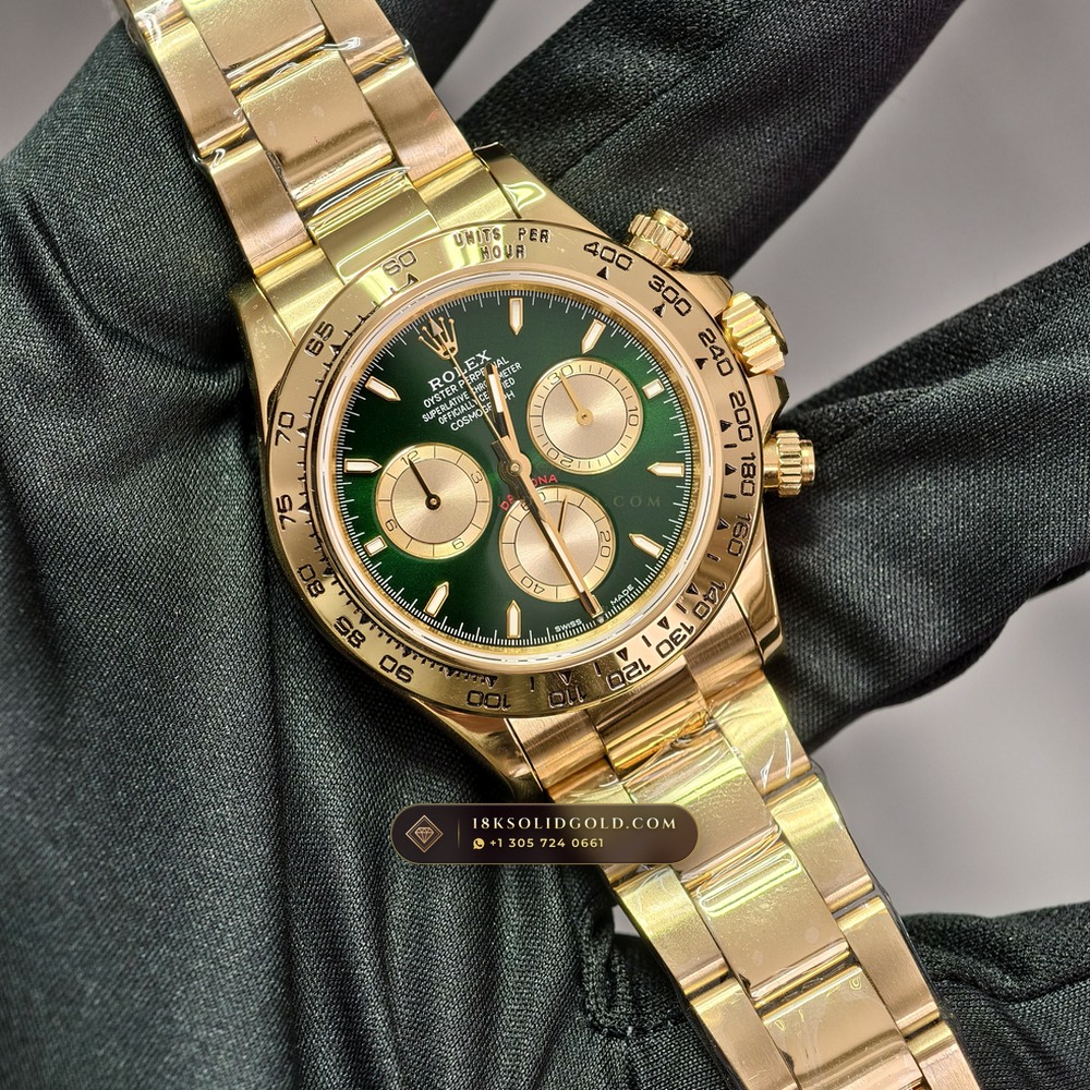 Rolex Cosmograph Daytona 18K Yellow Gold Custom SW Dial Deep Crystal Optics Reference 126508 — Hallmarked Edition angle 2