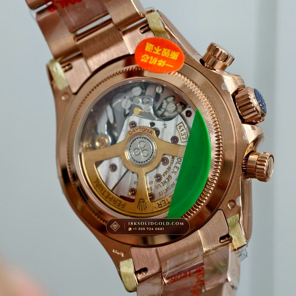 Rolex Cosmograph Daytona Le Mans 100th Anniversary 18K Everose Gold Chronometer Regulated Spec Reference 126525LN — Hallmarked Edition — Studio Gallery Plate VII in 18K Rose Gold Au750 (216.9g Verified Mass, Rolex Manufacture Cal. 4132 - 24h Le Mans)