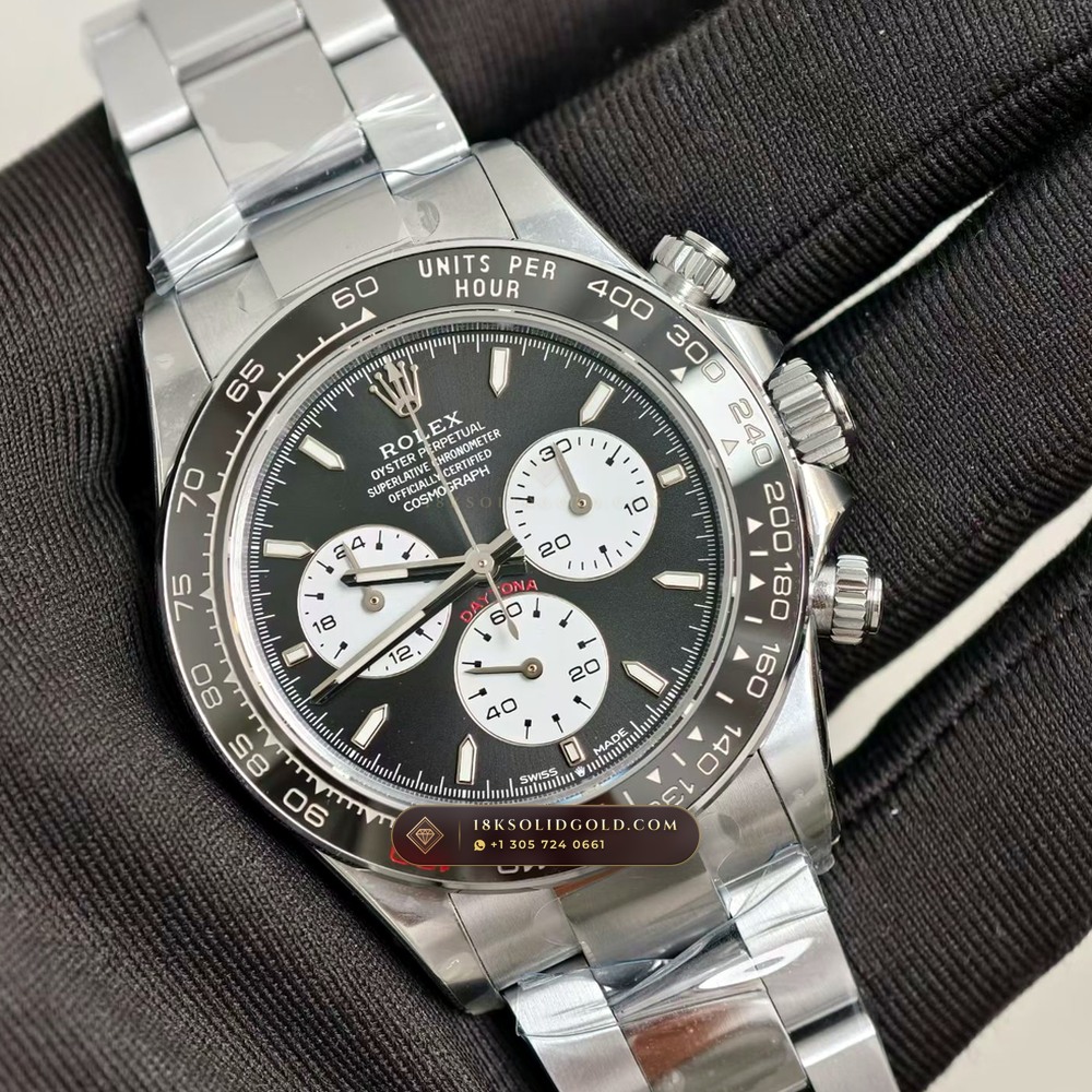 Rolex Cosmograph Daytona Le Mans 100th Anniversary 18K White Gold Geneva Atelier Spec Reference 126529LN — Hallmarked Edition angle 2