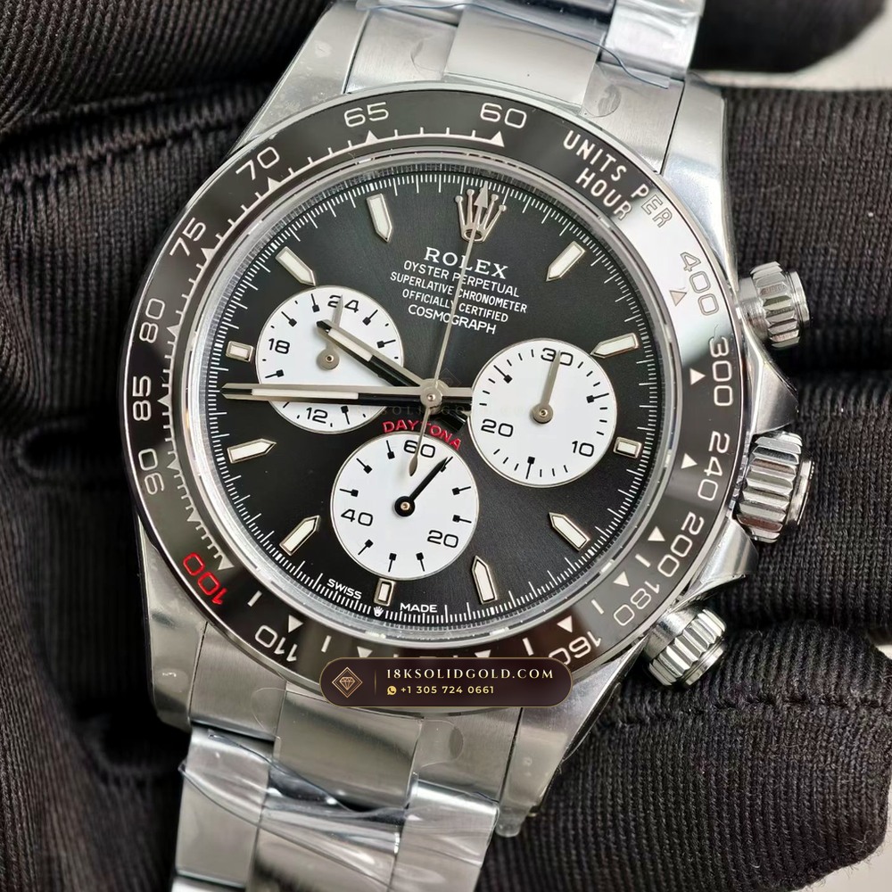 Rolex Cosmograph Daytona Le Mans 100th Anniversary 18K White Gold Geneva Atelier Spec Reference 126529LN — Hallmarked Edition angle 3